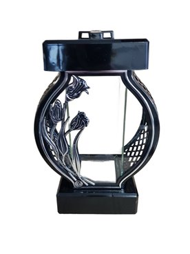 Kapliczka Glamour koło kalia srebrna 34 cm