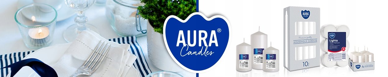 Świeca tealight parafinowa Bezzapachowa Aura 20 szt. 10 h