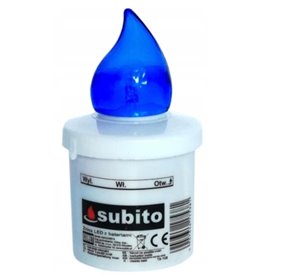 Wkład LED do zniczy kapliczek SUBITO Comet niebieski do 1szt. 10,5 cm wys