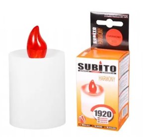 Wkład LED do zniczy Subito Harmony czerwony 10cm