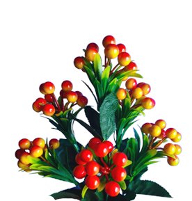 KWIAT SZTUCZNY JARZĘBINA ŻÓŁTO-CZEWRWONA GAŁĄZKA WYSOKOŚĆ 36 CM