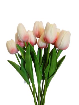 Tulipan silikonowy cieniowany róż sztuczny kwiat 34 cm 1 szt.