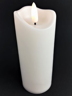 ŚWIECA elektryczna LED CORTINA BIAŁA na baterie WKŁAD DO ZNICZY 17.5 CM