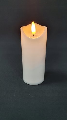 ŚWIECA elektryczna LED CORTINA BIAŁA na baterie WKŁAD DO ZNICZY 17.5 CM