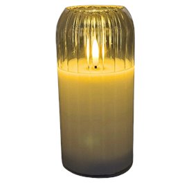 Świeca LED Szklana Wkład LED do Zniczy Świeczka na Baterie Biała 15x7,5 cm