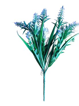 KWIAT SZTUCZNY SZAFIREK GAŁĄZKA WYSOKOŚĆ 33 CM FIOLETOWY