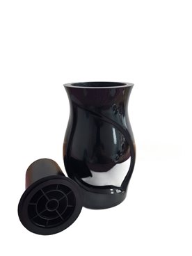 Wazon nagrobny W 21 - CZARNY POŁYSK - 27x17cm