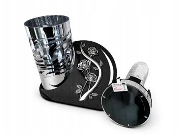 ZNICZ METALOWY SOLARNY Paris Florence SREBRNY FOTOWOLTAICZNY 23 cm