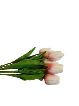 Tulipan silikonowy cieniowany róż sztuczny kwiat 34 cm 1 szt.