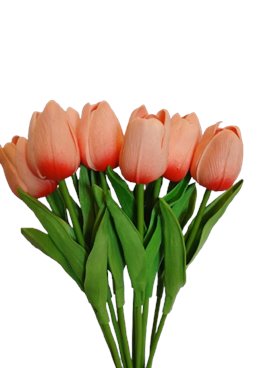 Tulipan silikonowy sztuczny kwiat kolor różowy  34 cm 1 szt.