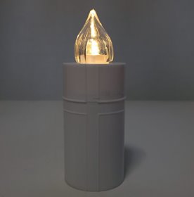 Wkład LED do zniczy Cortina biały 15cm