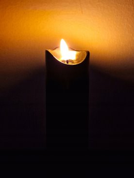Wkład led do zniczy Cortina 17,5 cm Świeca Czarna