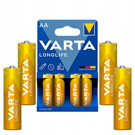 4x Bateria Longlife alkaliczna AA R6 1,5V Varta