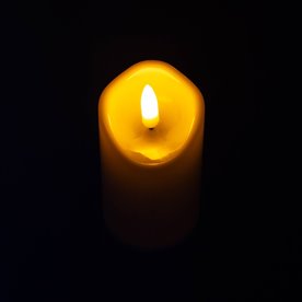 Świeca LED na baterie ciepła barwa 5* 9,5 cm stały płomień
