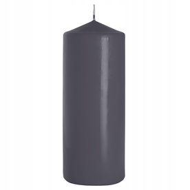 Świeca parafinowa szara Bezzapachowa Aura Bispol 80/200