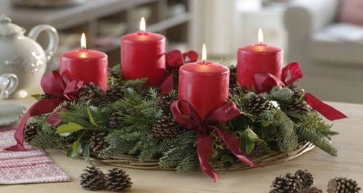 Świeca pieńkowa walec BISPOL Aura sw70/100-030 (czerwona) ~44h 10 cm wys.