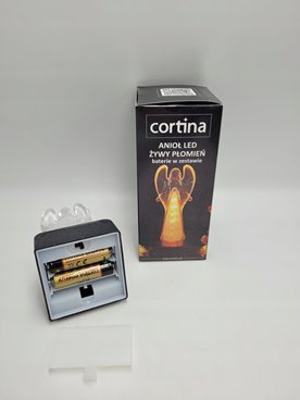 Wkład LED do zniczy XL ŻYWY PŁOMIEŃ ANIOŁ baterie w zestawie Cortina16cm