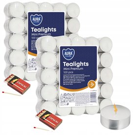 TEALIGHTY Bezzapachowe PODGRZEWACZE świeczki TEALIGHT BISPOL 3H 100 SZTUK