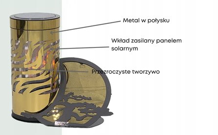 Znicz Solarny Bonsai Paris C Złoty LM28