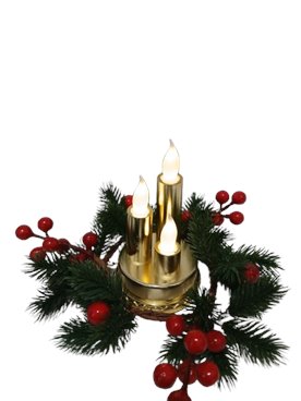 Świeczka led dekoracyjna złota potrójne ciepłe światło 14cm*8cm