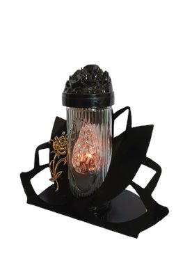 Znicz Kapliczka nowoczesna artystyczna metalowa + wkład gratis