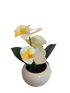 Sztuczna Orchidea Oświetlenie LED Sztuczne Kwiaty Rośliny w Doniczce 21 cm