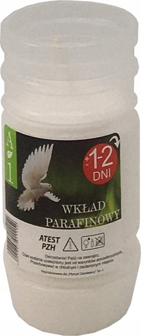 Wkład do zniczy parafinowy PŁOMYK A-1 11,5 cm zestaw 30 sztuk