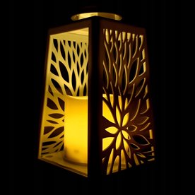 Lampion LED ozdobny na grób do ogrodu Cortina AŻUROWY 20,5cm