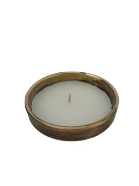 Znicz zalewany parafinowy z złotym otokiem 18 godz