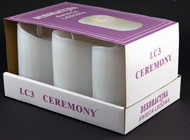 Zestaw wkładów świec LED ruchomy płomień 6szt LC3