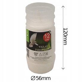 Wkład do zniczy parafinowy Aura PŁOMYK A-1 (11,5cm) 1szt.
