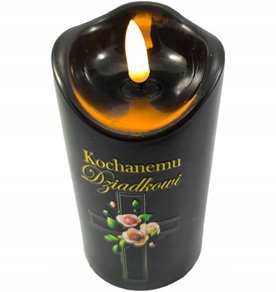 Wkład led do zniczy Cortina 12 cm*7 cm" Kochanemu Dziadkowi"