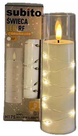 Wkład led do zniczy Subito 17,5 cm Kość Słoniowa