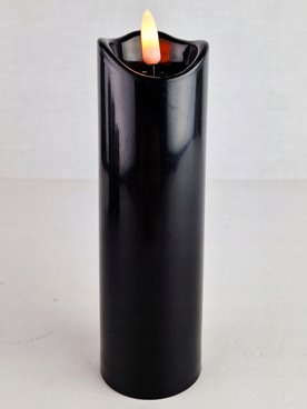 Wkład led do zniczy Cortina 17,5 cm Świeca Czarna