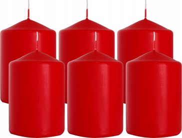 Świeca pieńkowa walec BISPOL Aura sw70/100-030 (czerwona) ~44h 10 cm wys.