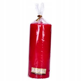 Świeca pieńkowa walec BISPOL Aura sw50/100-030 (czerwona) ~20h 10 cm wys