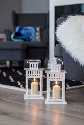 Świeca Klasyczna Duża Walec BISPOL Aura sw80/250-090 - BIAŁA 25cm / 160h