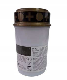 Znicz LED Elektroniczny Pamięciowy Outdoor Biały Realistyczny Płomień