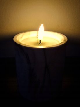 Świeca marmurkowa Cortina 4/23/NWH-G LED 10 cm