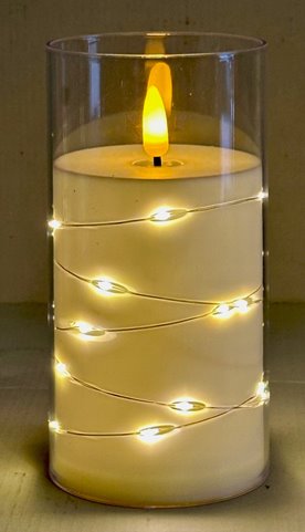Wkład led do zniczy Subito 12,5 cm/ 7,5 z Łańcuchem