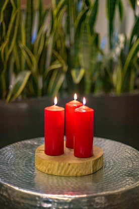 Świeca WALEC Klasyczna Duża Bispol Aura sw80/250-070 - SZARA - 25cm / 160h