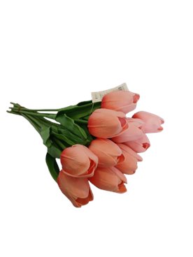 Tulipan silikonowy sztuczny kwiat kolor różowy  34 cm 1 szt.