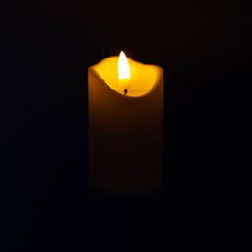 Świeca LED na baterie ciepła barwa 5* 9,5 cm stały płomień