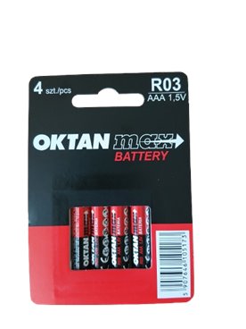 Bateria cynkowo-węglowa Oktan AAA (R3) 4 szt.